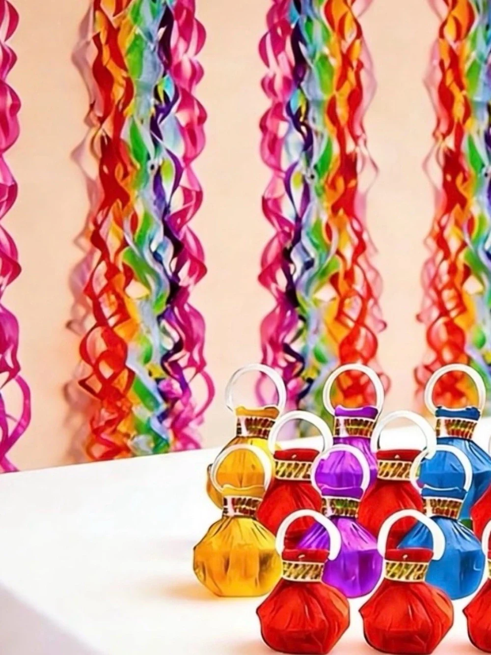 💞 New Pack of 6 Colorful Swirl Streamer Popper Party Favors